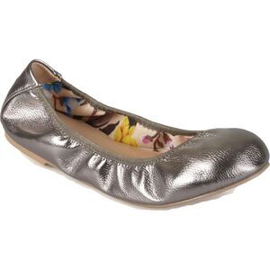 Journee Collection Silver Ballet Flats